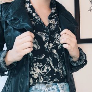 DANIER LEATHER Black w/ Rainbow Stitching